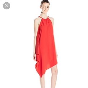 Xoxo red halter handkerchief dress
